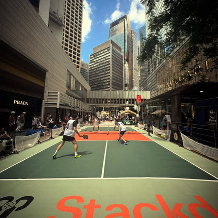 Pickleball on Chater Road, the heart of Hong Kong